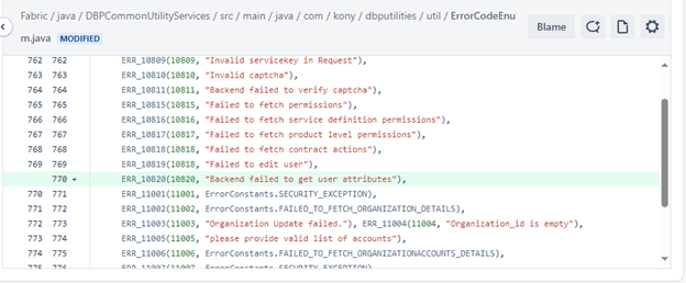 error code